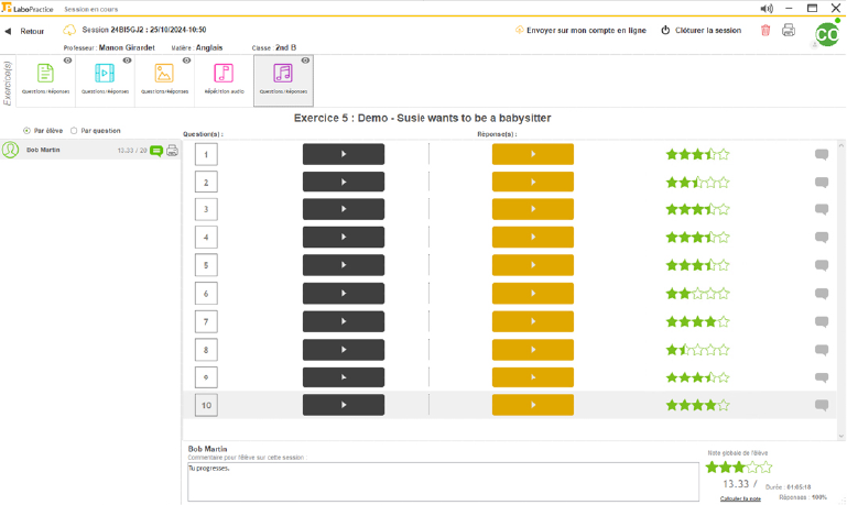 Fichier 15 Screenshot : LaboPractice Home prepare and correct your lessons at home